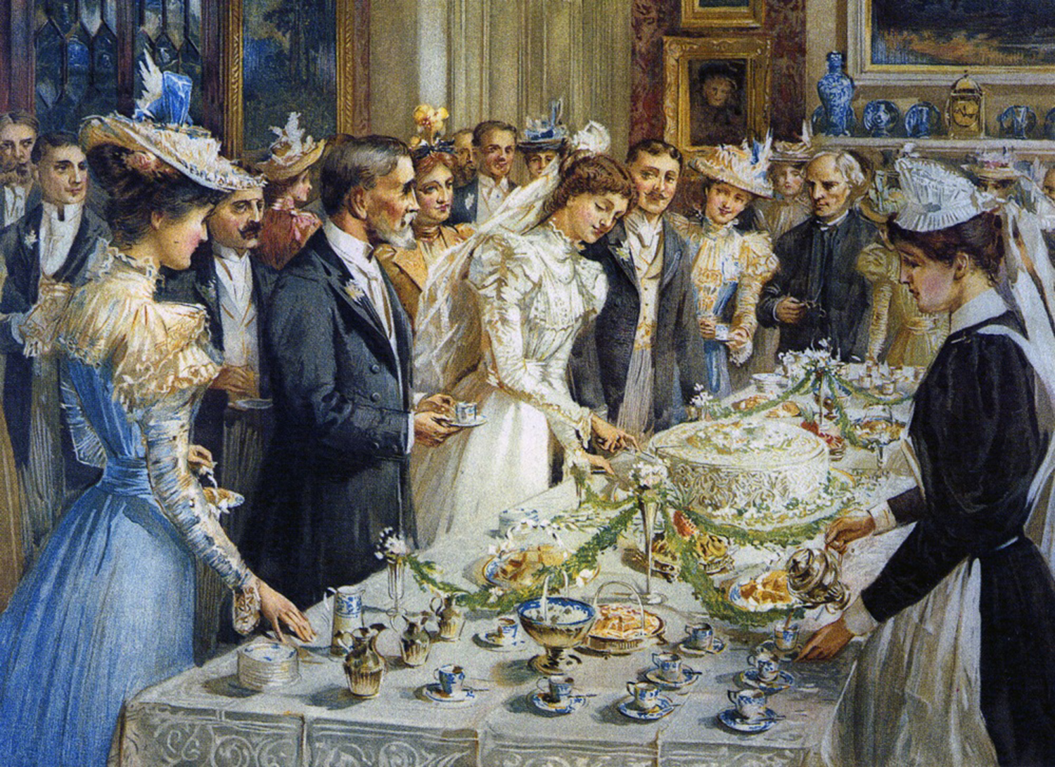 Вступление дворянства. Викторианская Англия бал картина живопись 19 век. Gabriel Charles Deneux (1856-1926) художник.