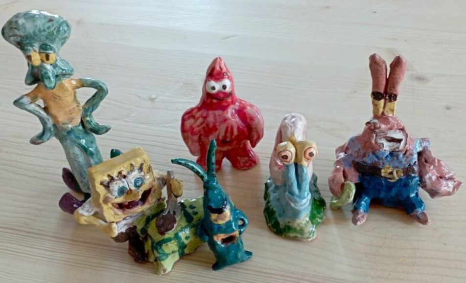 Ручная лепка из глины. Кукольный дом